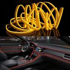 Striscia LED flessibile a luce fredda da 3 m per la decorazione dell'auto (luce gialla)