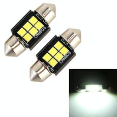 2 PCS 31mm DC12V / 2.5W / 6000K / 170LM 6LEDs SMD-3030 Lampada da lettura per auto Dome Light