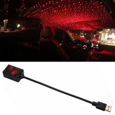 5V 0.1W IPX4 Auto Rotante Star Lights Lampada Atmosfera Cielo Stellato (Luce Rossa)