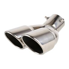 Universal Car Styling Styling in acciaio inox Gomito di scarico Coda di scarico Silenziatore Tubo di punta, Diametro interno: 6 cm (argento)