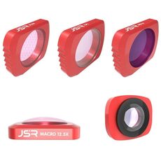 JSR 5 in 1 CR Obiettivo super grandangolare Obiettivo macro 12,5X + Obiettivo CPL + Stella + Set di filtri per lenti ND16 per DJI OSMO Pocket
