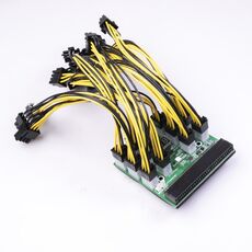 Per HP 750W / 1200W Server PSU Server Conversione di potenza 12-PORT Modulo di potenza a 6 pollici a 6 pollici Modulo di alimentazione con cavo di alimentazione BTC