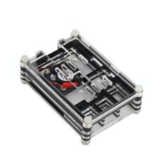 Custodia a conchiglia acrilica a 9 strati con ventola di raffreddamento per Raspberry pi 3 (nero)