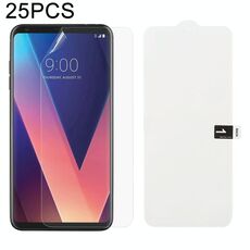 25 PCS Morbida pellicola in idrogel Protezione anteriore con copertura completa con cotone alcolico + Gratta e vinci per LG V30 Plus