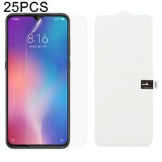 25 PCS Morbida pellicola in idrogel Protezione anteriore con copertura completa con cotone alcolico + Gratta e vinci per Xiaomi Mi 9