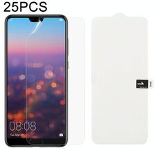 25 PCS Morbida pellicola in idrogel Protezione anteriore con copertura completa con cotone alcolico + Gratta e vinci per Huawei P20 Pro