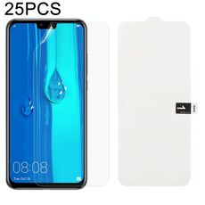 25 PCS Soft Hydrogel Film Full Cover Front Protector con cotone alcolico + Scratch Card per Huawei Y9 (2019) / Enjoy 9 Plus