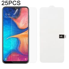 25 PCS Morbida pellicola in idrogel Protezione anteriore con copertura completa con cotone alcolico + Carta da grattare per Galaxy A20