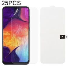 25 PCS Morbida pellicola in idrogel Protezione anteriore con copertura completa con cotone alcolico + Carta da grattare per Galaxy A50