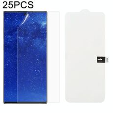 25 PCS Morbida pellicola in idrogel Protezione anteriore con copertura completa con cotone alcolico + Gratta e vinci per Galaxy Note 10+