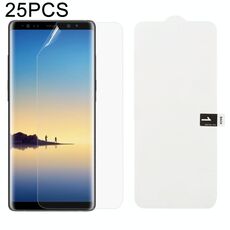 25 PCS Soft Hydrogel Film Full Cover Front Protector con cotone alcool + Scratch Card per Galaxy Note 9