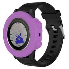 Cassa protettiva del silicone dell'orologio intelligente, host non incluso per Garmin Fenix ​​5x (viola)
