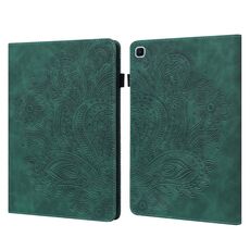 Per Samsung Galaxy Tab S6 Lite P610 Custodia rigida in TPU + PU con motivo a rilievo in rilievo orizzontale in pelle con supporto e slot per schede e portafoglio e funzione sleep / Wake-up (verde)