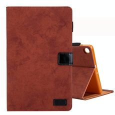 Per Galaxy Tab A 8.0 (2019) / T290 Custodia in pelle ribaltabile orizzontale stile business, con supporto e slot per scheda, cornice per foto e funzione di sospensione / sveglia (marrone)