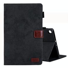 Per Galaxy Tab A 8.0 (2019) / T290 Custodia in pelle a ribaltamento orizzontale stile business, con supporto e slot per schede, cornice per foto e funzione di sospensione / sveglia (nero)