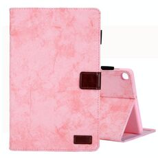Per Galaxy Tab A 8.0 (2019) / T290 Custodia in pelle a ribaltamento orizzontale stile business, con supporto e slot per schede, cornice per foto e funzione di sospensione / sveglia (rosa)