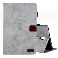 Per Galaxy Tab A 10.5 / T590 Custodia in pelle ribaltabile orizzontale stile business, con supporto e slot per schede, cornice per foto e funzione di sospensione / sveglia (grigio)