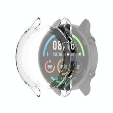 Per Xiaomi Watch Color Sport Mezza copertura Cassa protettiva in TPU scavata (bianco trasparente)