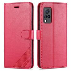 Per Vivo S9 AZNS Struttura in pelle di pecora orizzontale in pelle flip orizzontale con supporto e slot per schede e portafoglio (rosso)