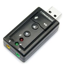 Adattatore per scheda audio virtuale 3D USB 2.0 a 7.1 canali esterno (nero)