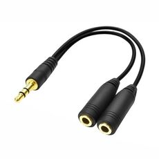 Adattatore splitter per auricolari da 3,5 mm maschio a doppio 3,5 mm femmina, lunghezza: circa 25 cm