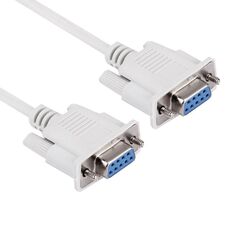 Cavo RS232 da 9P femmina a 9P femmina, lunghezza: 1,5 m (bianco)
