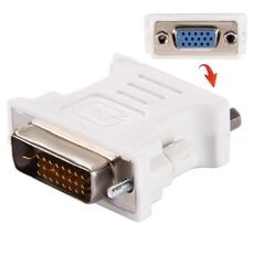 Adattatore DVI 24 + 1 pin maschio a VGA 15 pin femmina (bianco)