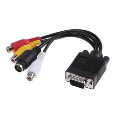 Adattatore cavo convertitore TV RCA AV VGA a S-Video con 2 cavi audio