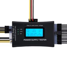 Display LCD digitale PC Computer 20/24 pin Tester di alimentazione Checker Strumento di misurazione diagnostica della potenza (nero)