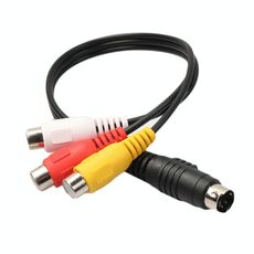 4 pin S-Video TV a RCA Converter AV Adattatore cavo femmina, lunghezza: 20 cm