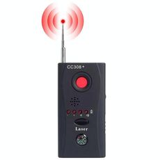 CC308 + Rilevatore multi-rivelatore a tutto tondo a gamma completa per mini telecamera nascosta / obiettivo IP / GMS / rilevatore di segnale RF (nero)