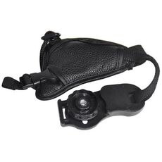 Impugnatura per fotocamera in pelle (nera)