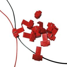 Clip per cavo da 100 pezzi, adatta al diametro della linea: 0,3-0,7 mm (rosso)