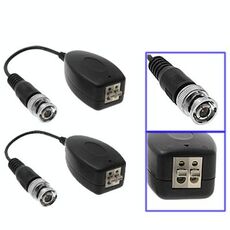 2 PCs Video UTP Video Balun ricetrasmettitore (nero)