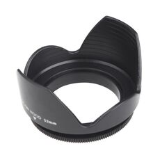 Paraluce da 52 mm per fotocamere (montaggio a vite) (nero)