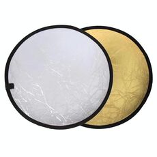 Riflettore pieghevole 2 in 1 (oro / argento) (110 cm)