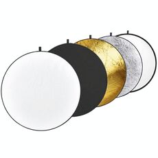5 in 1 (argento / traslucido / oro / bianco / nero) Pennello Riflettore pieghevole (80 cm)