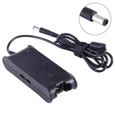 Caricabatterie adattatore di alimentazione per notebook da 19,5 V 3,34 A 7,4 x 5,0 mm con cavo di alimentazione per Dell (nero)