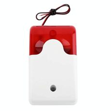 Mini sirena rossa cablata stroboscopica per allarme di sicurezza antifurto