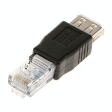 Adattatore RJ45 maschio a USB AF (nero)