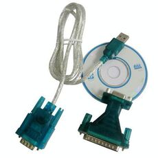 Cavo maschio da USB a RS232 a 9 pin e adattatore da RS232 9P femmina a RS232 maschio a 25 pin con chip singolo
