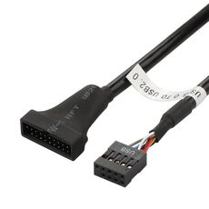 Cavo adattatore maschio da scheda madre USB 2.0 a 9 pin femmina a USB 3.0 a 19 pin, lunghezza: 15 cm (nero)