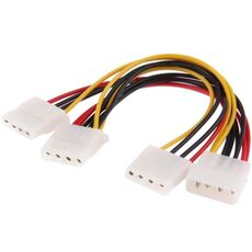 Cavo di alimentazione splitter IDE a 4 pin da 1 maschio a 3 femmine per DVD da 3,5 HDD, lunghezza: 20 cm