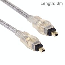 Cavo Firewire IEEE 1394 da 4 pin maschio a 4 pin placcato in oro, lunghezza: 3 m