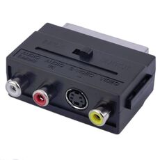 RGB Scart maschio a S video e 3 adattatore audio RCA
