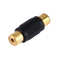 Connettore femmina RCA oro a femmina RCA oro (nero)
