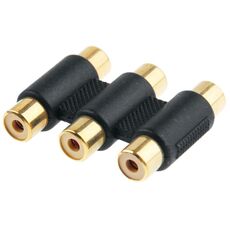 Connettore RGB femmina a femmina placcato in oro (nero)