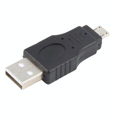 Adattatore da USB A maschio a Micro USB a 5 pin maschio (nero)