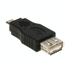 Adattatore OTG maschio da USB 2.0 A femmina a micro USB a 5 pin (nero)
