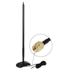 Antenna di rete RP-SMA 16dBi Wifi da 2,4 GHz per interni di alta qualità (nera)